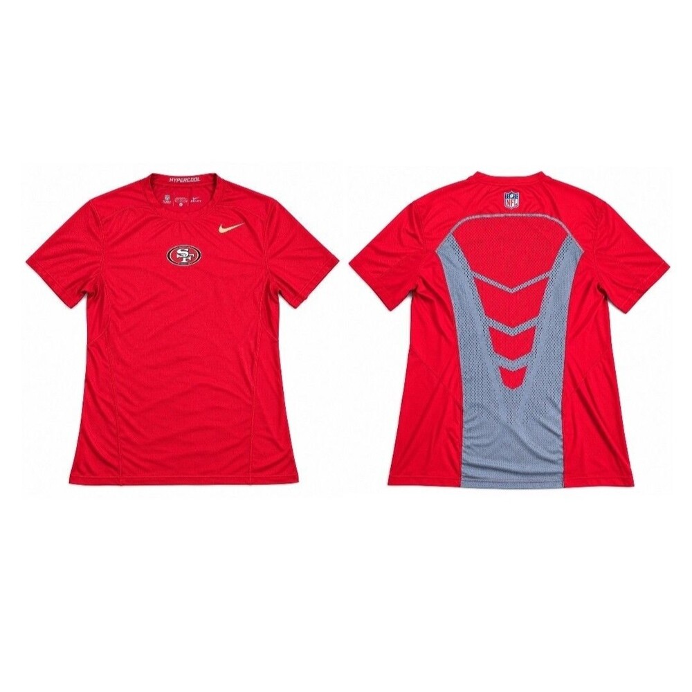 Mens Nike Hypercool DriFit San Francisco 49ers Shirt Medium On Field Apparel Red